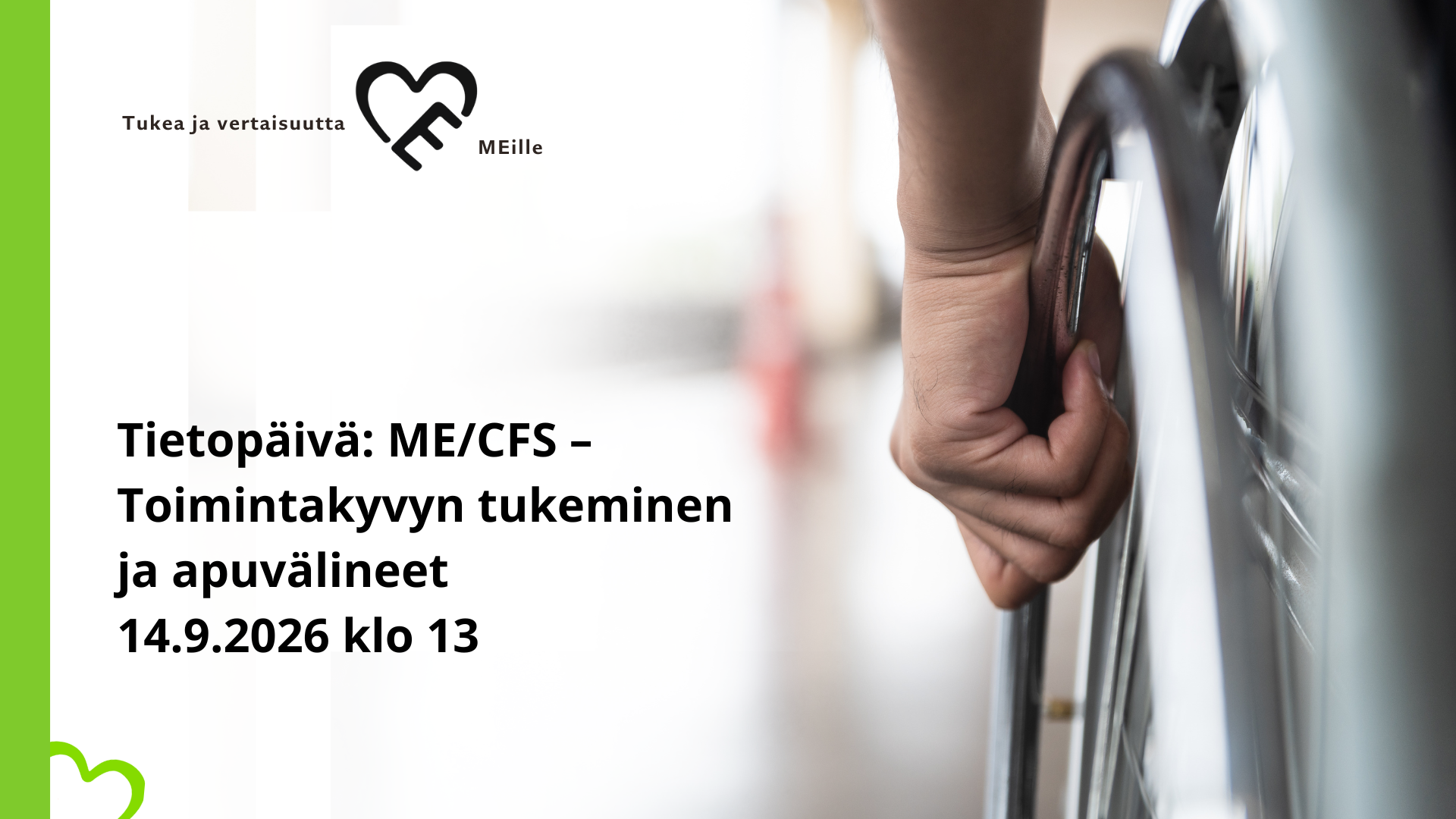 Tietopäivä: ME/CFS – Toimintakyvyn tukeminen ja apuvälineet